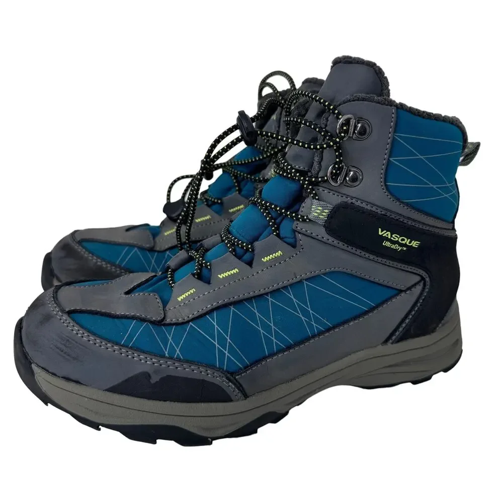 Vasque Coldspark‎ UltraDry Winter Boots Waterproof Leather Blue Kids Size 5